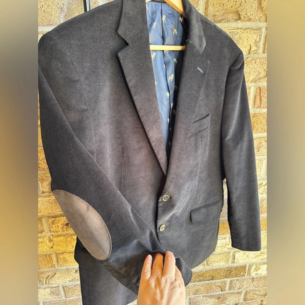 Ralph Lauren Black Corduroy Blazer Sport Coat Men’s Size 40S